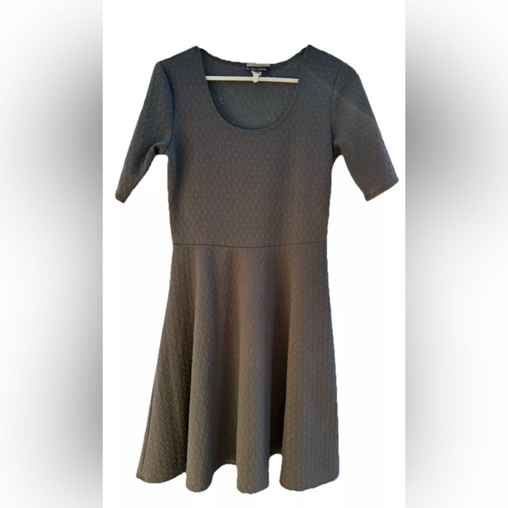 Allison Brittney Dress Woman’s Grey Charcoal Size Medium. A Line. Simple Classic